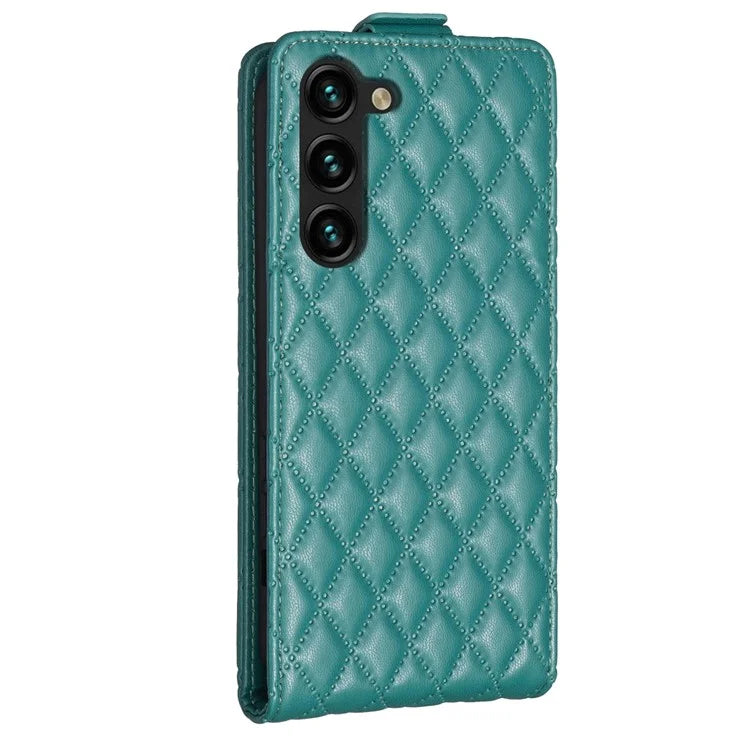 BF30 For Samsung Galaxy S24 Case Cell Phone Vertical Flip Leather Cover with Card Holder
