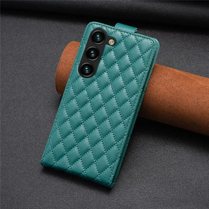 BF30 For Samsung Galaxy S24 Case Cell Phone Vertical Flip Leather Cover with Card Holder