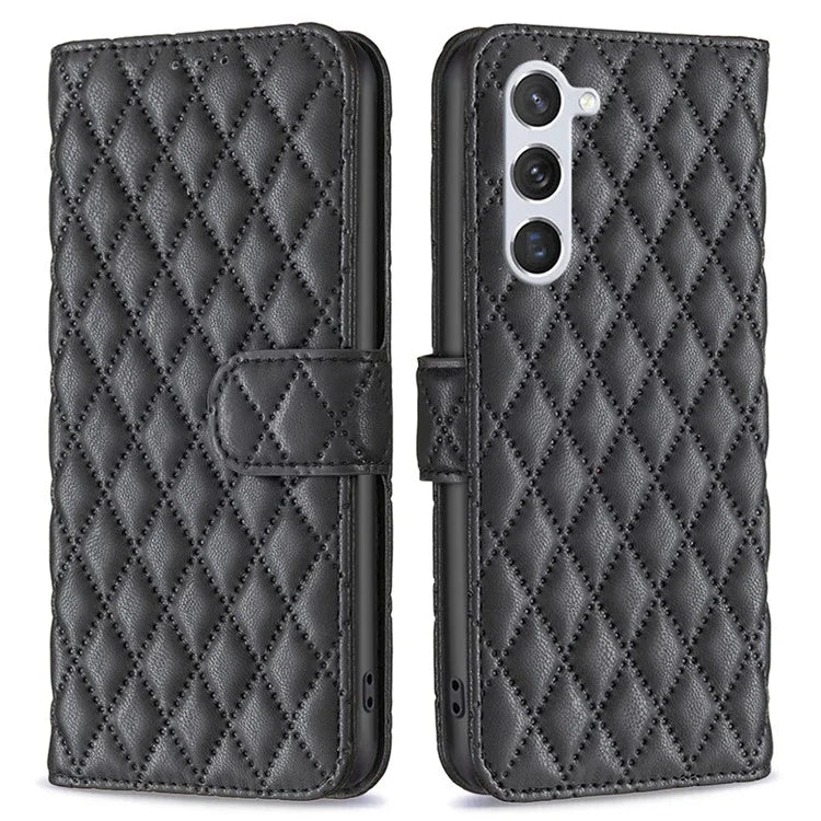 BINFEN COLOR BF Style-14 For Samsung Galaxy S24 Case PU Leather Wallet Stand Cellphone Cover