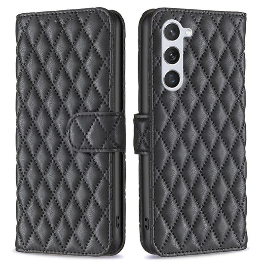 BINFEN COLOR BF Style-14 For Samsung Galaxy S24 Case PU Leather Wallet Stand Cellphone Cover