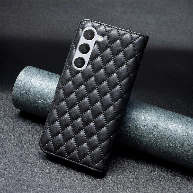 BINFEN COLOR BF Style-14 For Samsung Galaxy S24 Case PU Leather Wallet Stand Cellphone Cover