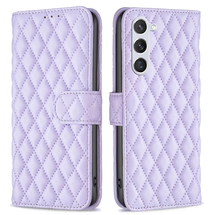 BINFEN COLOR BF Style-14 For Samsung Galaxy S24 Case PU Leather Wallet Stand Cellphone Cover