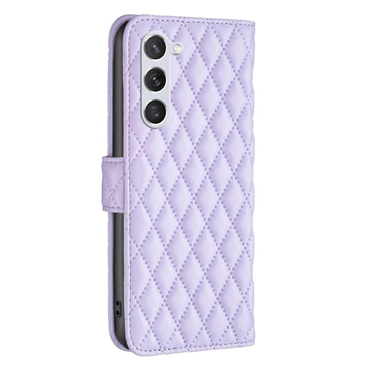BINFEN COLOR BF Style-14 For Samsung Galaxy S24 Case PU Leather Wallet Stand Cellphone Cover