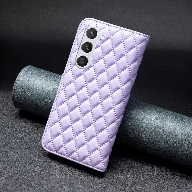 BINFEN COLOR BF Style-14 For Samsung Galaxy S24 Case PU Leather Wallet Stand Cellphone Cover