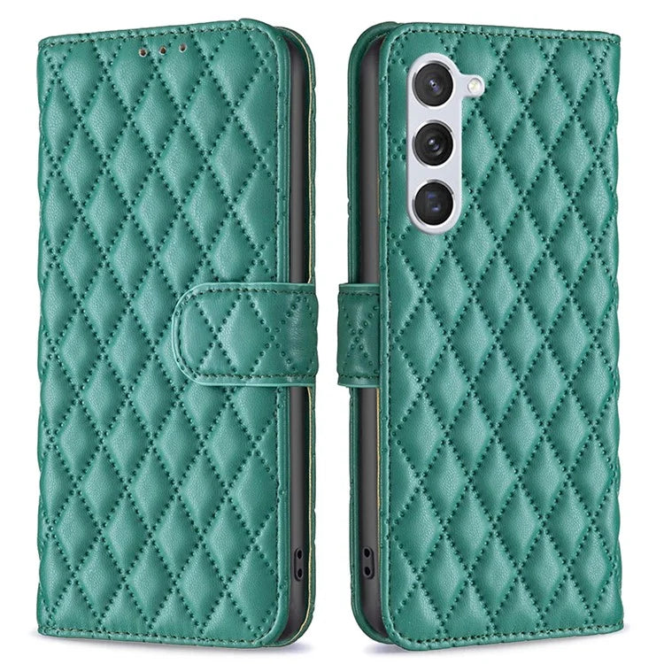 BINFEN COLOR BF Style-14 For Samsung Galaxy S24 Case PU Leather Wallet Stand Cellphone Cover