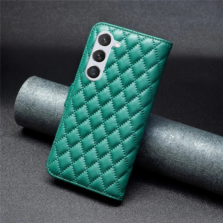 BINFEN COLOR BF Style-14 For Samsung Galaxy S24 Case PU Leather Wallet Stand Cellphone Cover