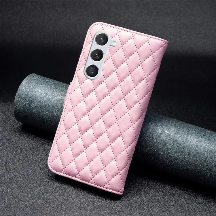 BINFEN COLOR BF Style-14 For Samsung Galaxy S24 Case PU Leather Wallet Stand Cellphone Cover