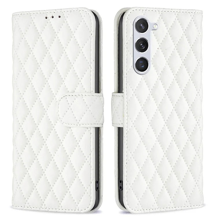 BINFEN COLOR BF Style-14 For Samsung Galaxy S24 Case PU Leather Wallet Stand Cellphone Cover