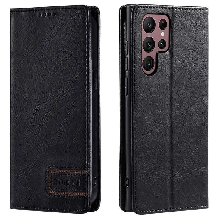 TTUDRCH Style 007 For Samsung Galaxy S24 Ultra Case RFID Blocking Wallet Cover
