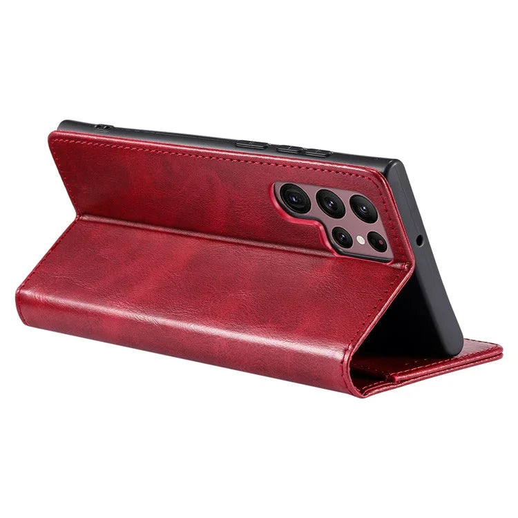 TTUDRCH Style 007 For Samsung Galaxy S24 Ultra Case RFID Blocking Wallet Cover