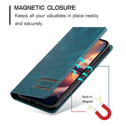 TTUDRCH Style 007 For Samsung Galaxy S24 Ultra Case RFID Blocking Wallet Cover