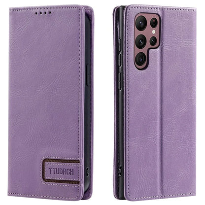 TTUDRCH Style 007 For Samsung Galaxy S24 Ultra Case RFID Blocking Wallet Cover