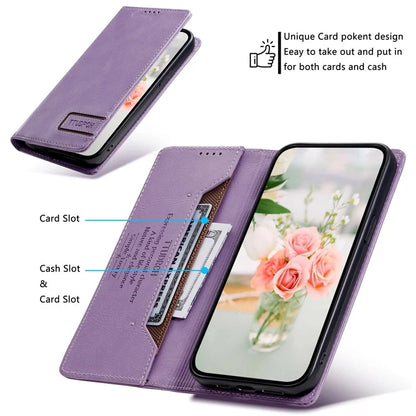 TTUDRCH Style 007 For Samsung Galaxy S24 Ultra Case RFID Blocking Wallet Cover