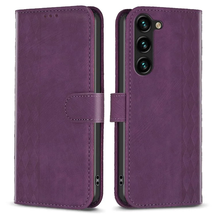 For Samsung Galaxy S24 Case Imprinted Anti-drop Stand Leather Wallet Phone Cover