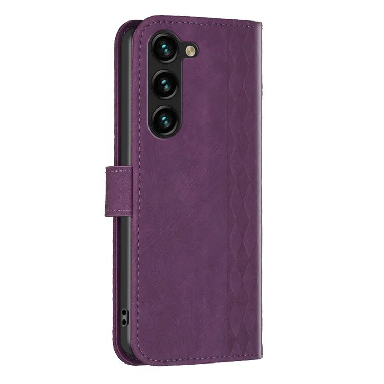 For Samsung Galaxy S24 Case Imprinted Anti-drop Stand Leather Wallet Phone Cover