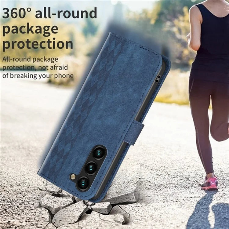 For Samsung Galaxy S24 Case Imprinted Anti-drop Stand Leather Wallet Phone Cover