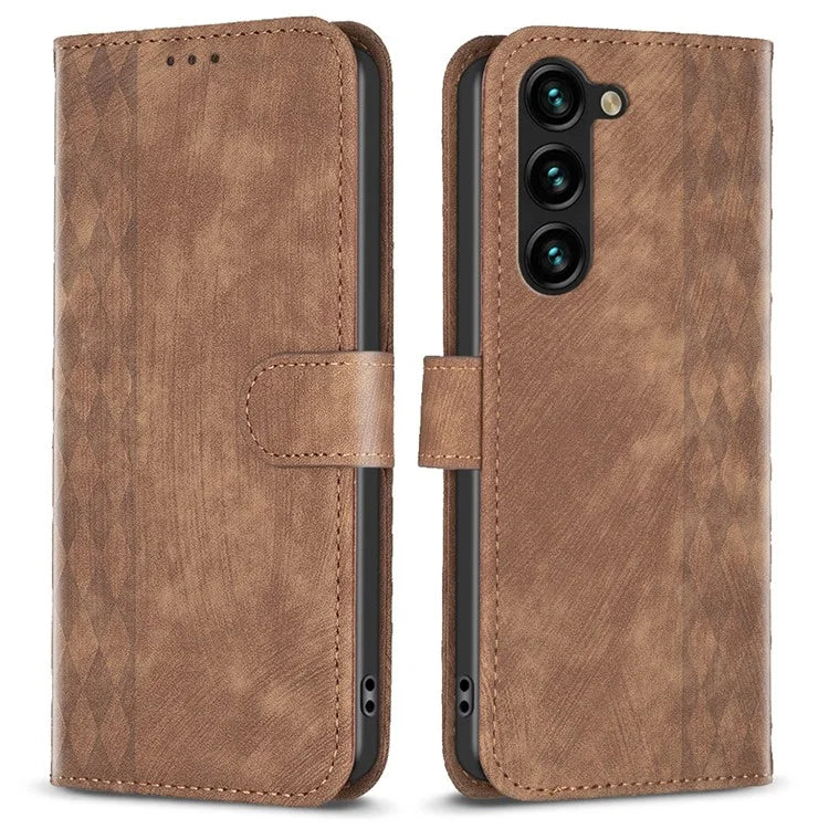 For Samsung Galaxy S24 Case Imprinted Anti-drop Stand Leather Wallet Phone Cover