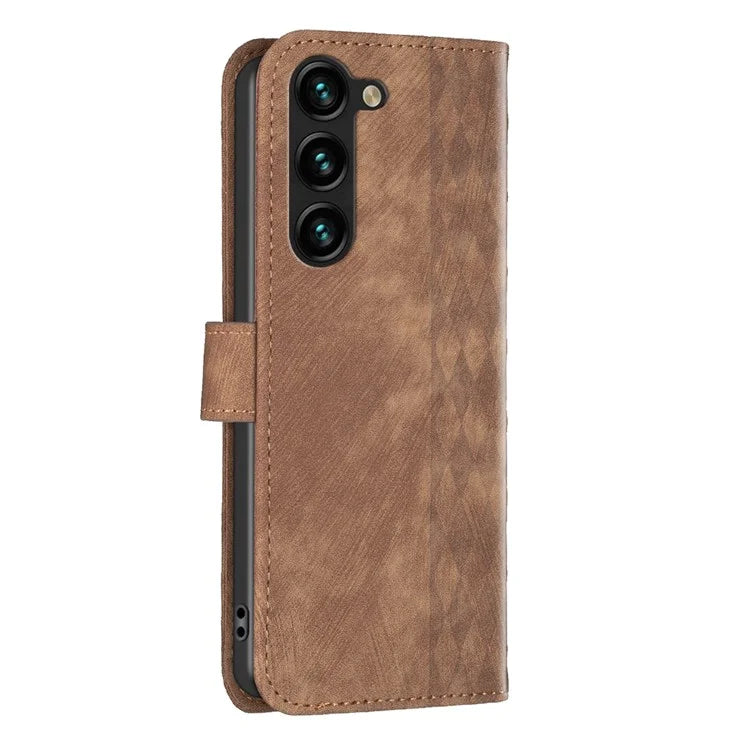 For Samsung Galaxy S24 Case Imprinted Anti-drop Stand Leather Wallet Phone Cover