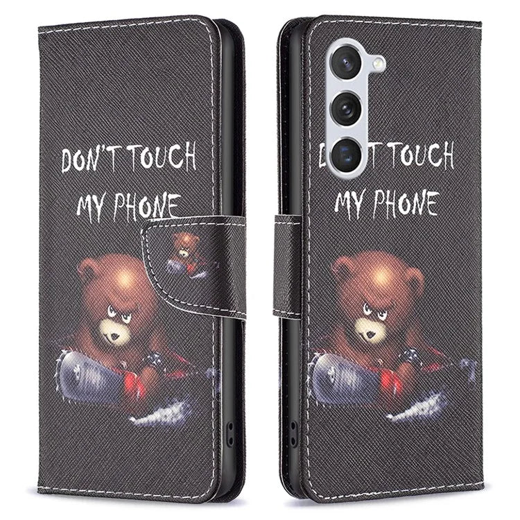 For Samsung Galaxy S24 Case PU Leather Pattern Wallet Phone Cover