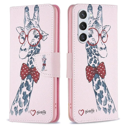 For Samsung Galaxy S24 Case PU Leather Pattern Wallet Phone Cover