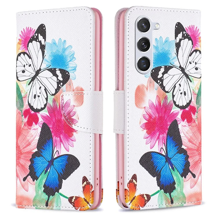 For Samsung Galaxy S24 Case PU Leather Pattern Wallet Phone Cover