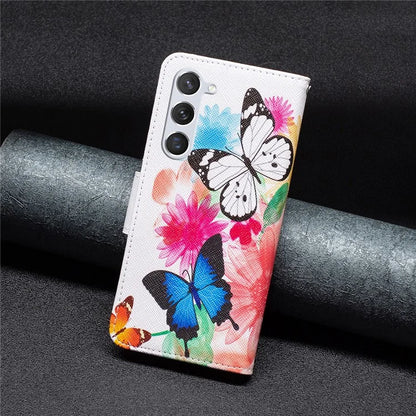 For Samsung Galaxy S24 Case PU Leather Pattern Wallet Phone Cover