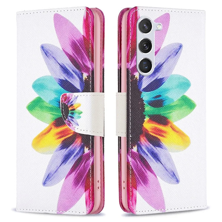 For Samsung Galaxy S24 Case PU Leather Pattern Wallet Phone Cover
