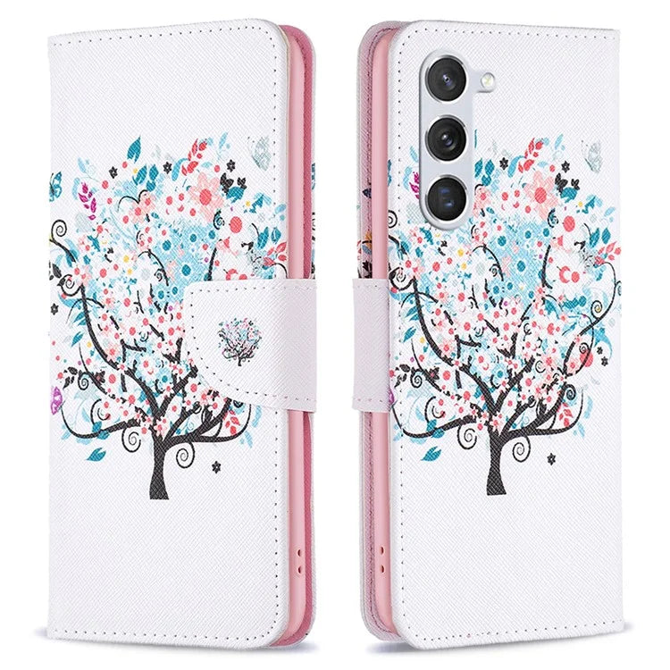 For Samsung Galaxy S24 Case PU Leather Pattern Wallet Phone Cover
