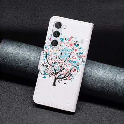 For Samsung Galaxy S24 Case PU Leather Pattern Wallet Phone Cover