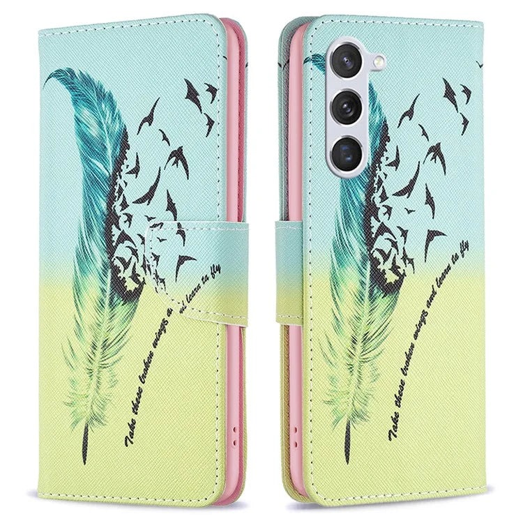 For Samsung Galaxy S24 Case PU Leather Pattern Wallet Phone Cover