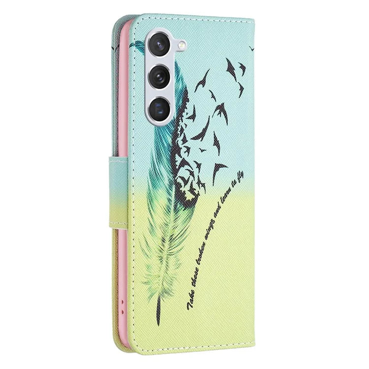 For Samsung Galaxy S24 Case PU Leather Pattern Wallet Phone Cover