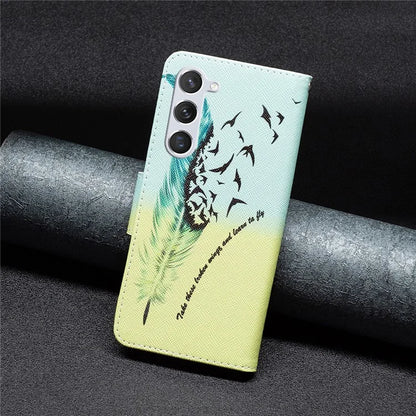 For Samsung Galaxy S24 Case PU Leather Pattern Wallet Phone Cover