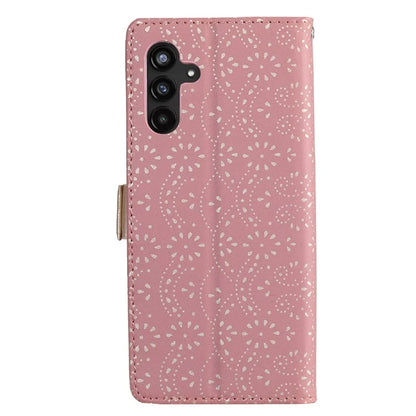 For Samsung Galaxy S24+ Case Lace Flower Pattern Leather Wallet Phone Cover