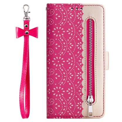 For Samsung Galaxy S24+ Case Lace Flower Pattern Leather Wallet Phone Cover