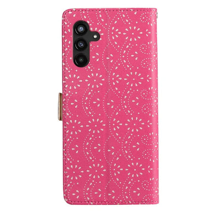 For Samsung Galaxy S24+ Case Lace Flower Pattern Leather Wallet Phone Cover