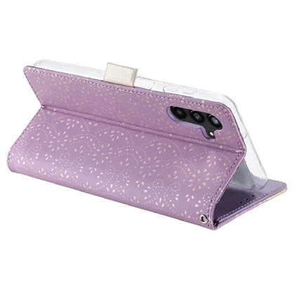 For Samsung Galaxy S24+ Case Lace Flower Pattern Leather Wallet Phone Cover