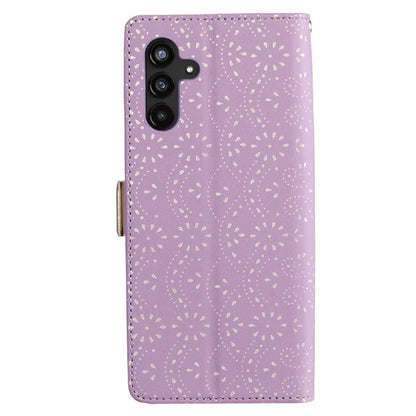 For Samsung Galaxy S24+ Case Lace Flower Pattern Leather Wallet Phone Cover