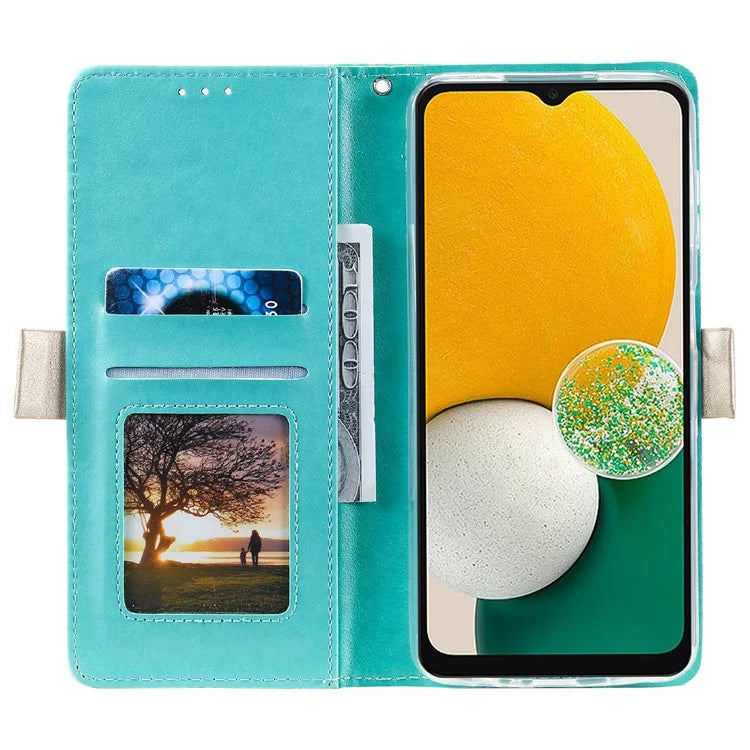 For Samsung Galaxy S24+ Case Lace Flower Pattern Leather Wallet Phone Cover