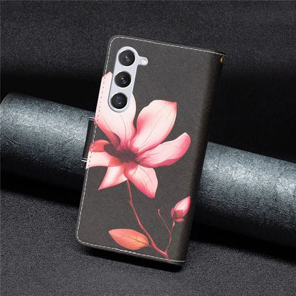 BF03 Leather Cover for Samsung Galaxy S24 Case with Zipper Wallet Stand