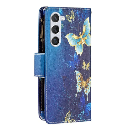 BF03 Leather Cover for Samsung Galaxy S24 Case with Zipper Wallet Stand