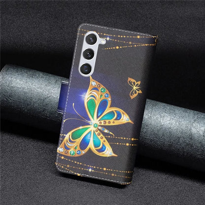 BF03 Leather Cover for Samsung Galaxy S24 Case with Zipper Wallet Stand