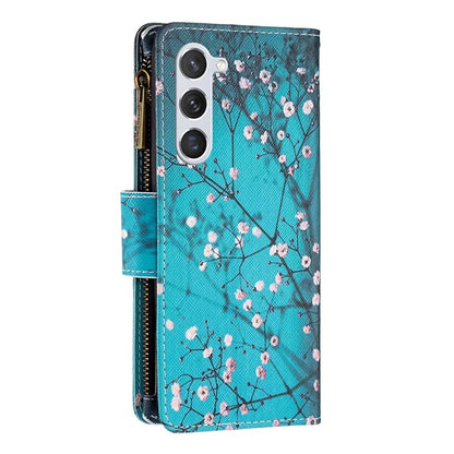 BF03 Leather Cover for Samsung Galaxy S24 Case with Zipper Wallet Stand