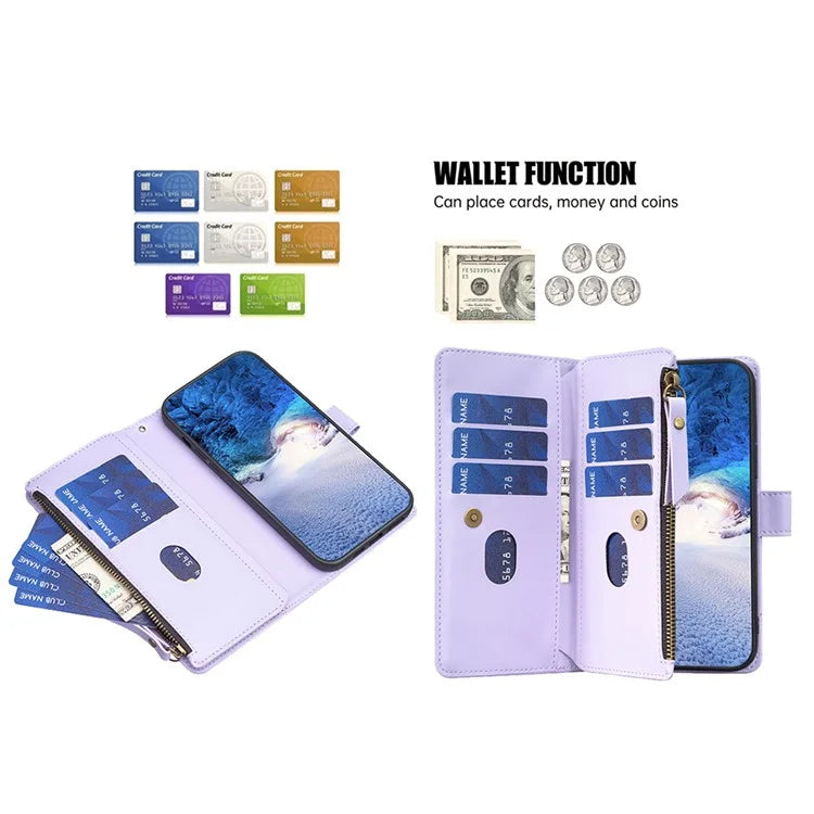 BF Style-19 For Samsung Galaxy S24 Case PU Leather Folding Stand Phone Cover