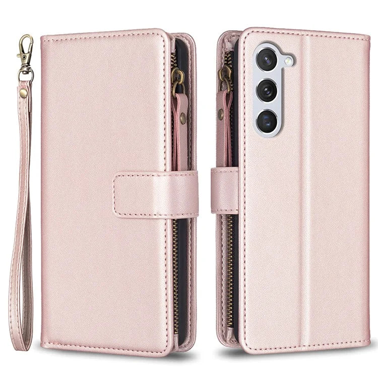 BF Style-19 For Samsung Galaxy S24 Case PU Leather Folding Stand Phone Cover