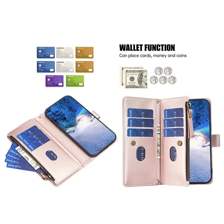 BF Style-19 For Samsung Galaxy S24 Case PU Leather Folding Stand Phone Cover