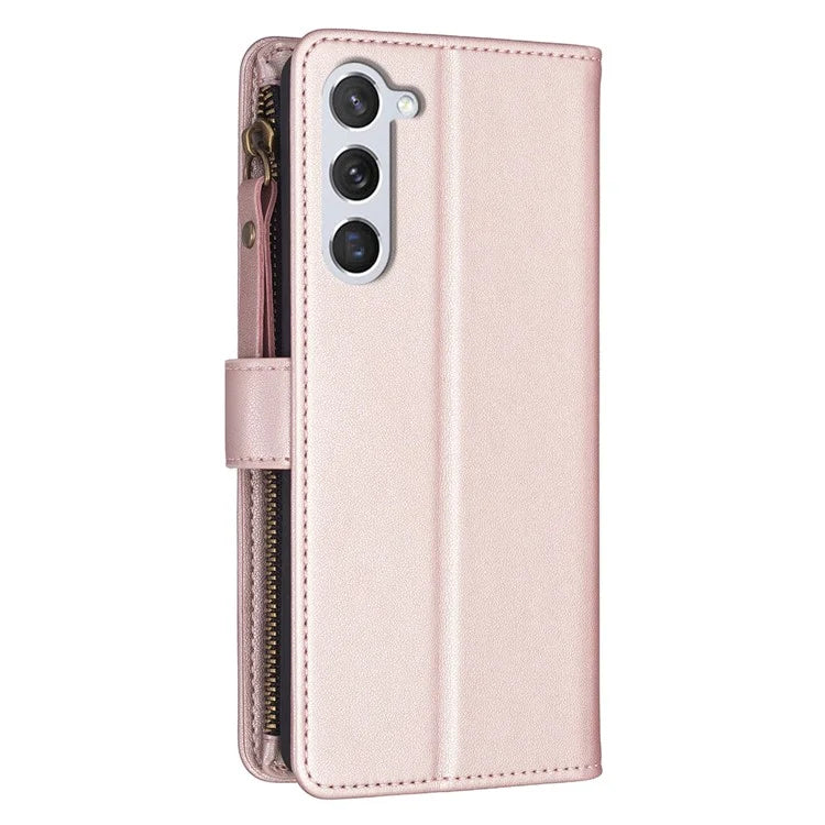 BF Style-19 For Samsung Galaxy S24 Case PU Leather Folding Stand Phone Cover
