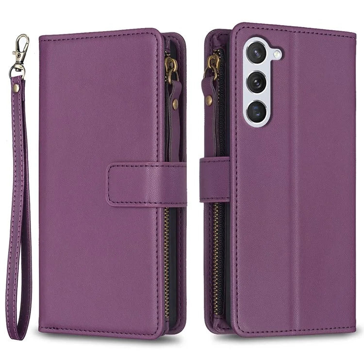 BF Style-19 For Samsung Galaxy S24 Case PU Leather Folding Stand Phone Cover