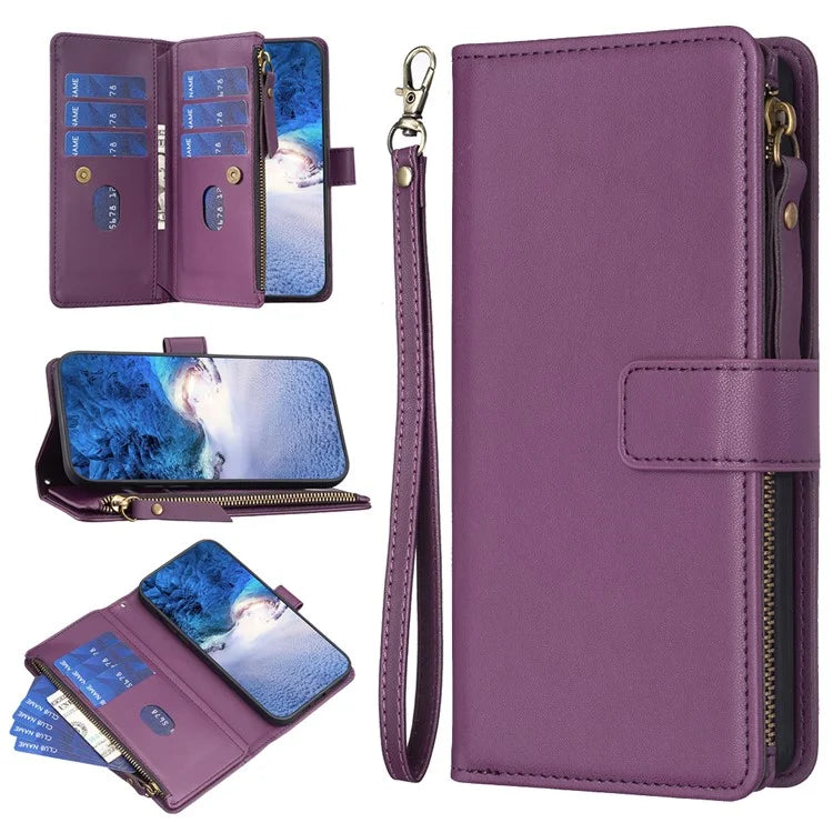BF Style-19 For Samsung Galaxy S24 Case PU Leather Folding Stand Phone Cover