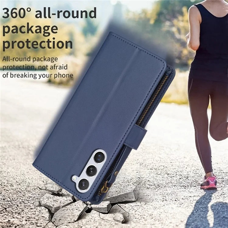 BF Style-19 For Samsung Galaxy S24 Case PU Leather Folding Stand Phone Cover