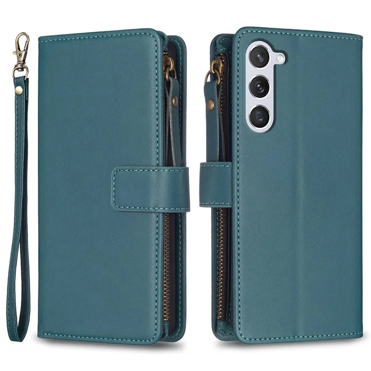 BF Style-19 For Samsung Galaxy S24 Case PU Leather Folding Stand Phone Cover